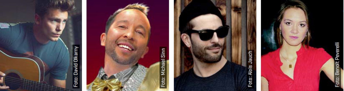 Unterzeichneten die Petition (von links): Bastian Baker, DJ BoBo, Bligg und Sophie Hunger