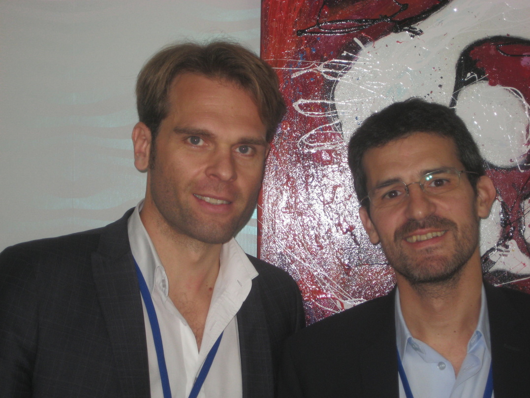 Beim ersten Rethink Music Venture Day in Berlin: Florian Drücke und Bruno Crolot