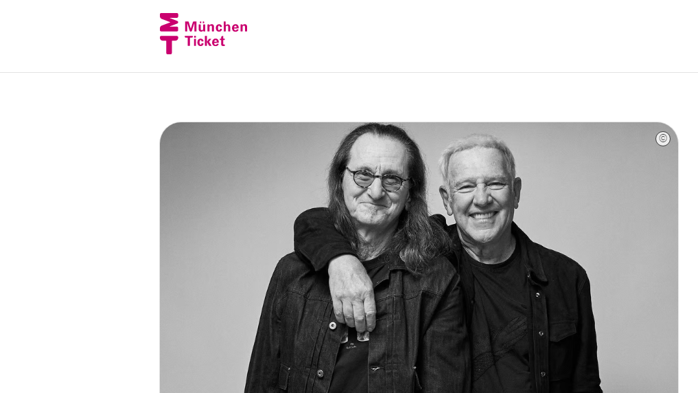 Von einer Insolvenz bedroht: München Ticket, hier mit einem Hinweis auf das Konzert von Rush im Jahr 2027 in München.