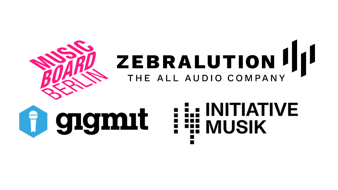 1a1554b7 f385 4b19 8216 6df89b0405fc Unterschrieben den Keychange Pledge (von links oben im Uhrzeigersinn): das Musicboard Berlin, Zebralution, die Initiative Musik sowie Gigmit.