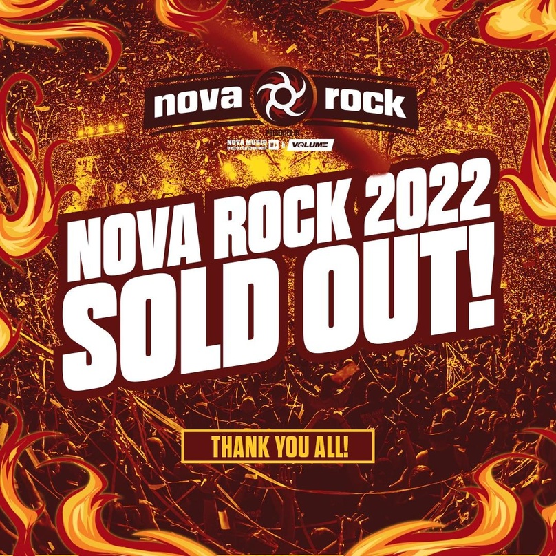 Dank an die Fans: "Ausverkauft"-Flyer vom Nova Rock