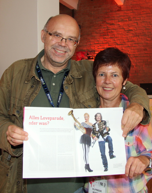Blicken in die Zukunft: Elfriede und Mario Rossori, hier bei der Berlin Music Week