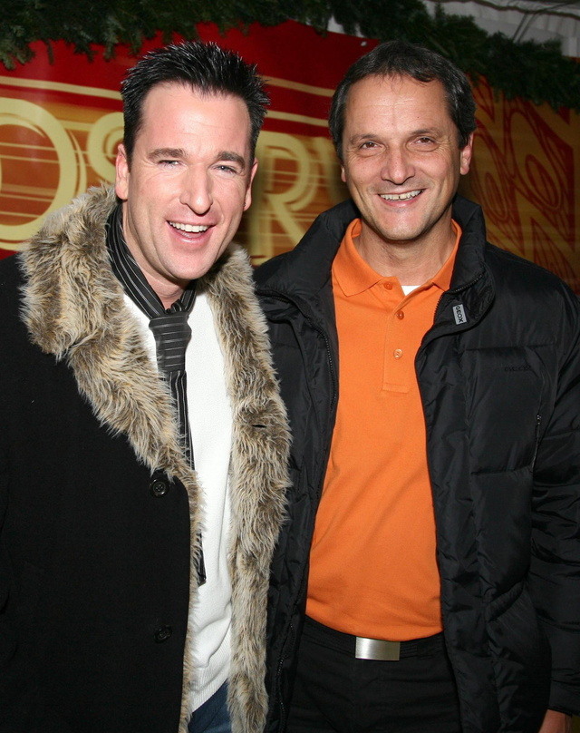 Handschlag bei den "Apres Ski Hits 2008": Michael Wendler (l.) und Rudi Schedler