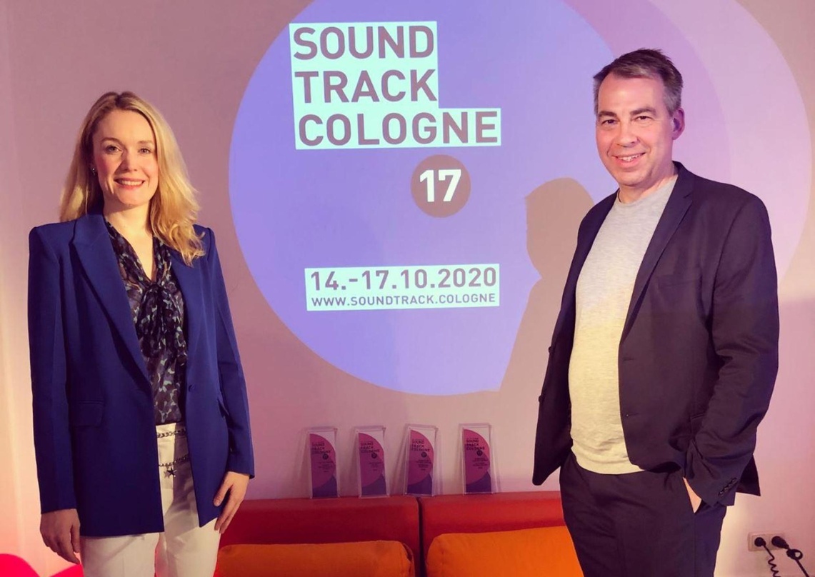 Mussten im Oktober 2020 mit Soundtrack_Cologne kurzfristig in den digitalen Raum umziehen: Moderatorin Hanna Sophie Lücke und Michael Aust (Geschäftsführer und Veranstalter Soundtrack_Colo...