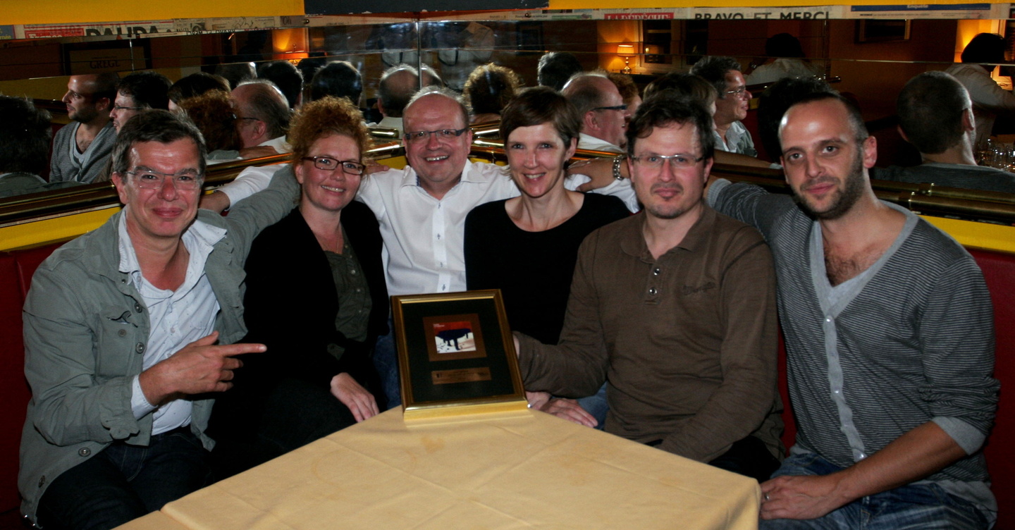 Feierten den Jazz Award: Universal und Frank Chastenier||Universal Music verlieh die Auszeichnung kürzlich in "trauter Runde" in einem Berliner Restaurant (v.l.n.r.): Christian Kellersmann...