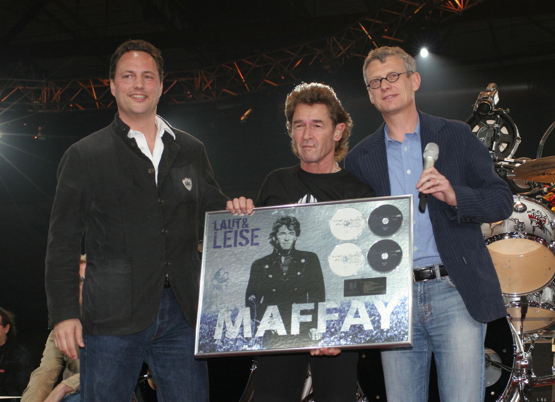 Wollen auch in Zukunft Edelmetall erreichen (v.l.n.r.): Edgar Berger, Peter Maffay und Jörg Hellwig