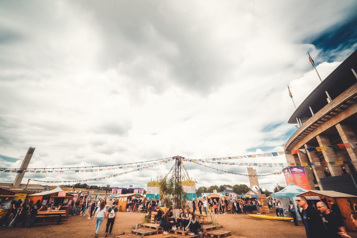So könnte er wieder aussehen: der Festivalbereich Grüner Kiez bei Lollapalooza Berlin