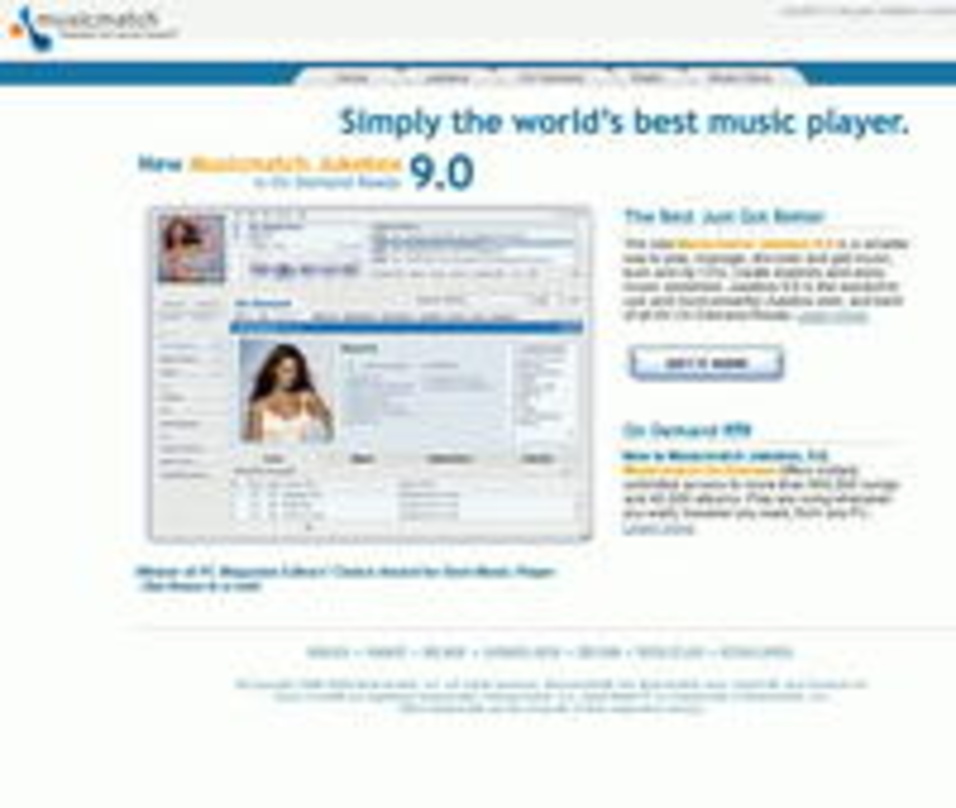 In der neuen Version mit coolem Zusatzfeature: Musicmatch.com