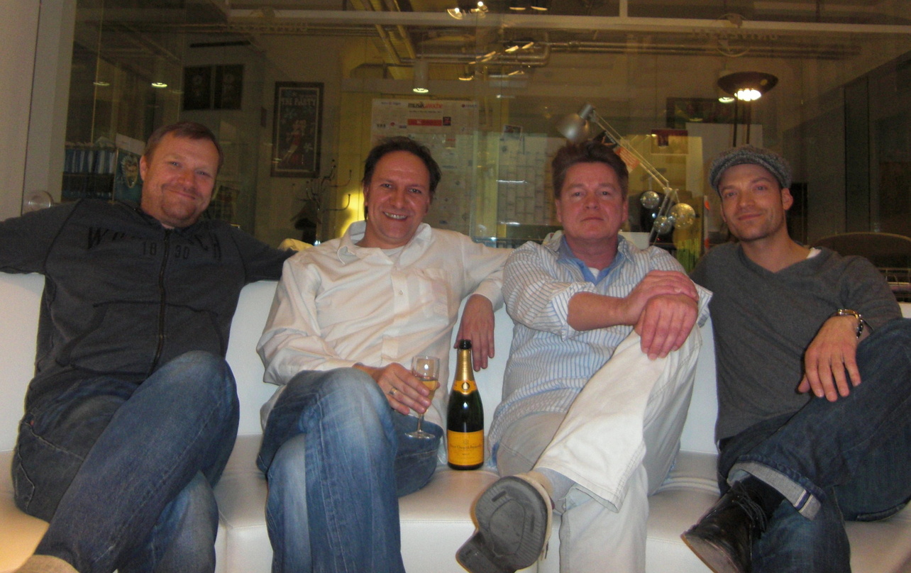 Neues Team (v.l.n.r.): Markus Wenzel, Matthias Hass, Rechtsanwalt Ulrich Wehner und Ingo Heinzmann (Senior Director A&R + Creative Universal Music Publishing)