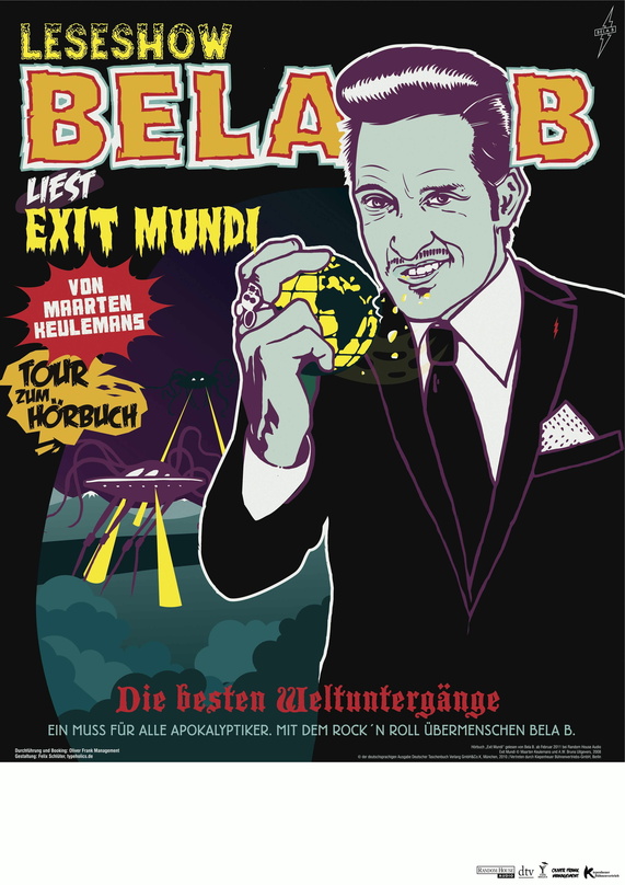 Bewirbt die Tour: das Plakatmotiv zur "Leseshow"-Reise von Bela B.
