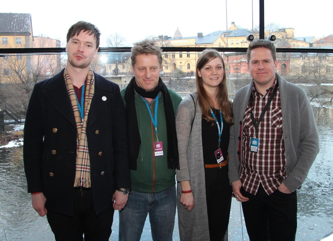 Zufrieden mit dem Debüt von Where's The Music? (von links): Niklas Westergren (FKP Scorpio Sweden), Folkert Koopmans (FKP Scorpio), Linnea Jonsson (FKP Scorpio Sweden) und Stefan Papangeli...