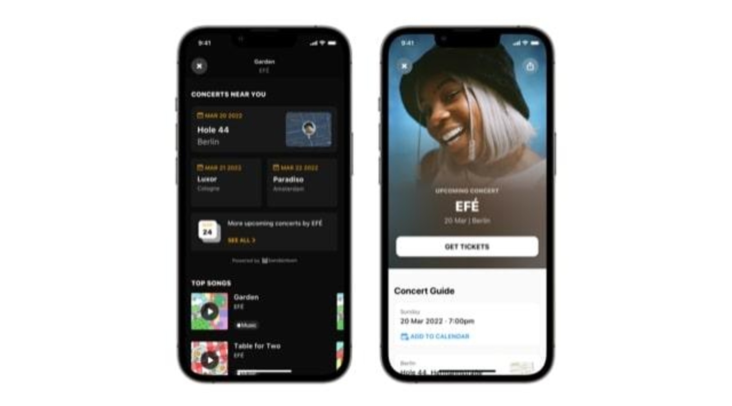 Baut in Zusammenarbeit mit Bandsintown das Angebot aus: Shazam