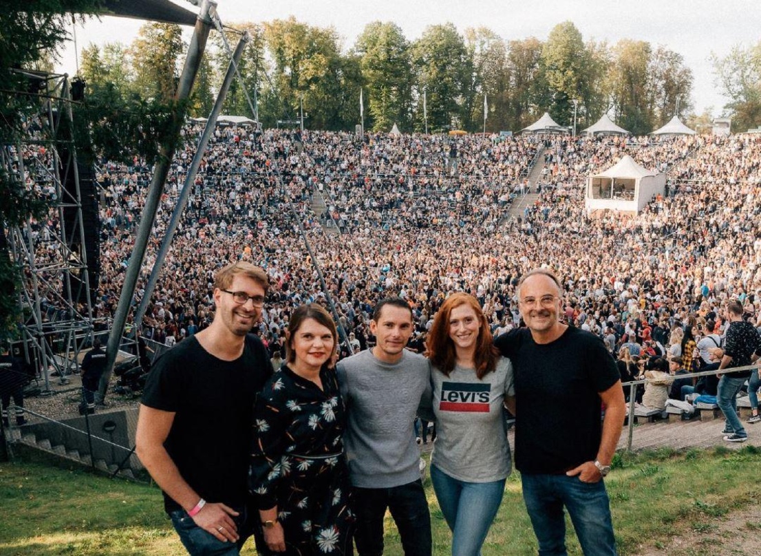 Auf dem Gestört aber GeiL-Festival in der Berliner Wuhlheide (von links): Jacob Lengsfeld, Tina Funk, Nico Wendel, Fabienne Rudolph und Oliver Heinz