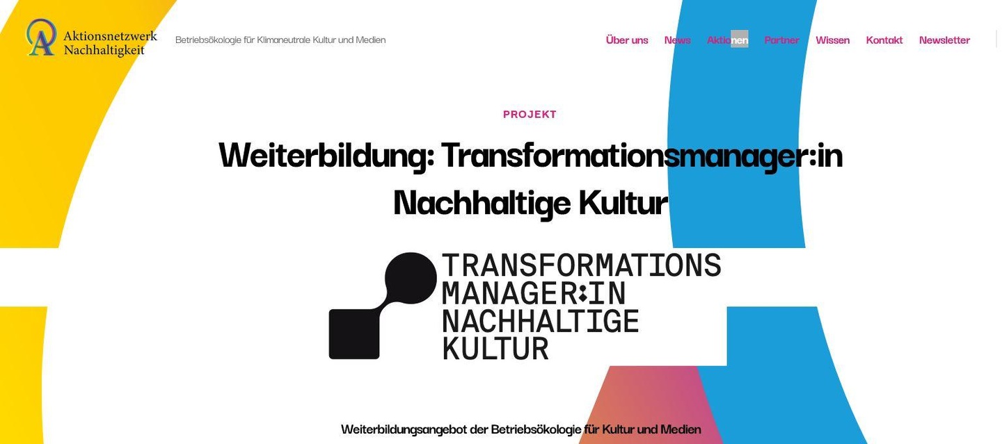 23c604c85077577f1436db8933f073418a7f1e042c8d7eac67aedd2d8161505e Bringt mehr Betriebsökologie für Kultur und Medien: die Weiterbildung zum "Transformationsmanager:in Nachhaltige Kultur"