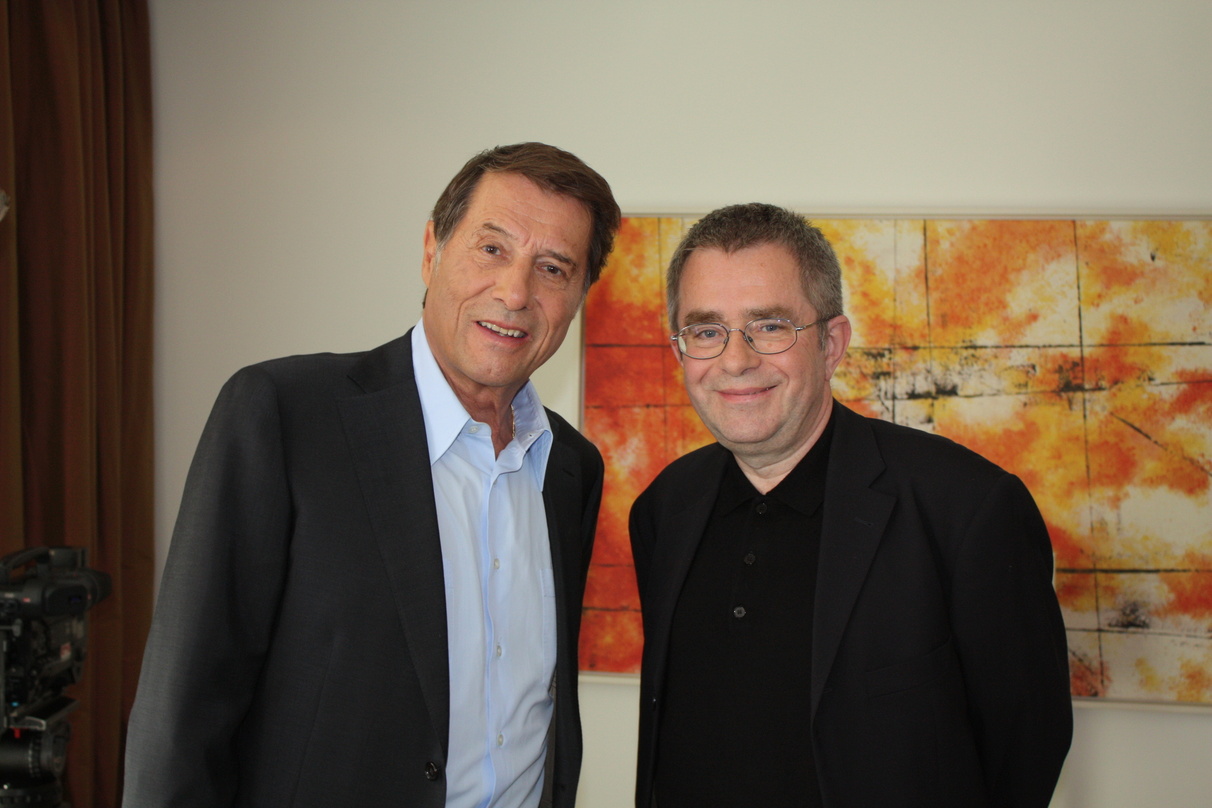 Gab bereitwillig Auskunft: Udo Jürgens (l.) mit Gesprächspartner Manfred Gillig-Degrave