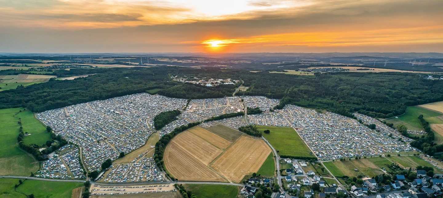 Brauchen viel Platz im Hunsrück: die Campingflächen von Nature One