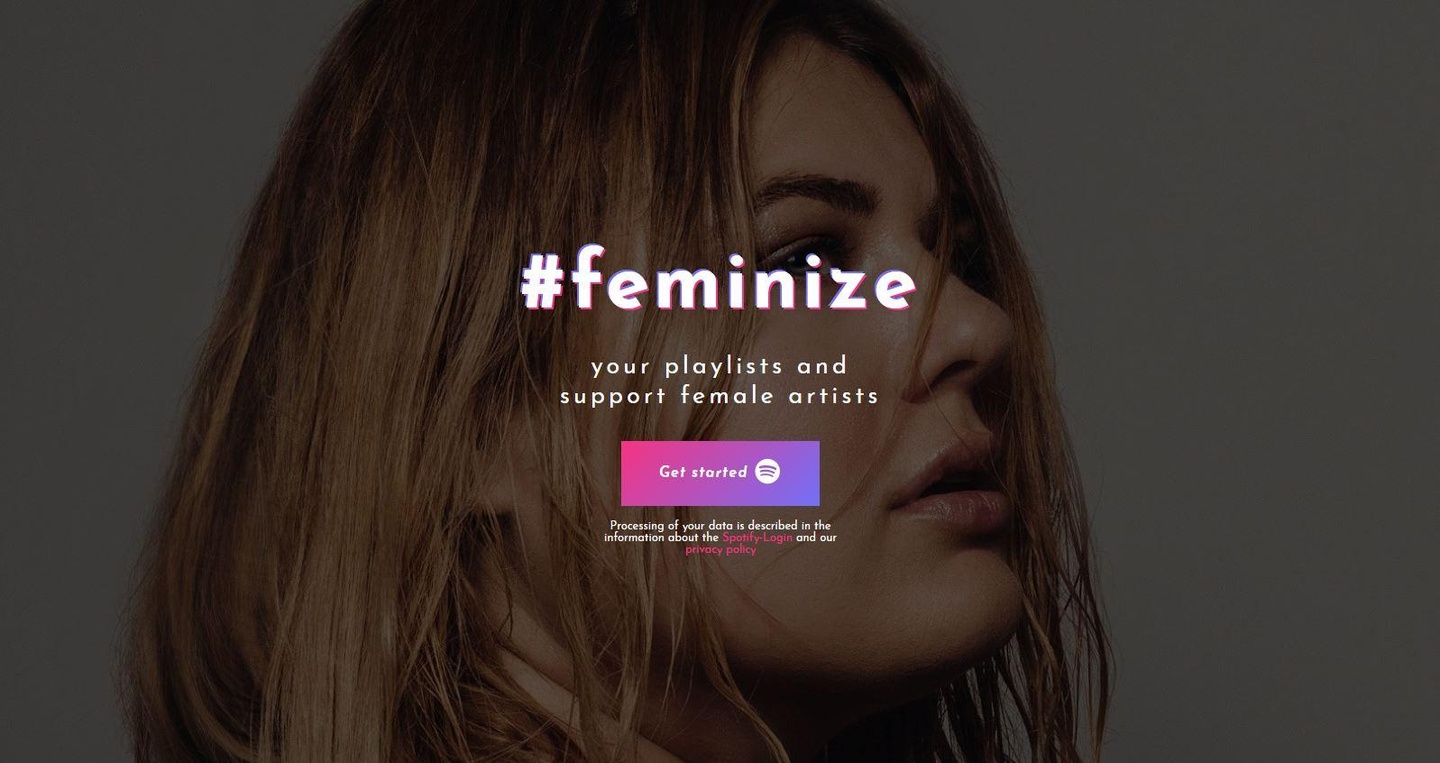 Hält auch Playlists bei Spotify bereit: die Aktion #Feminize