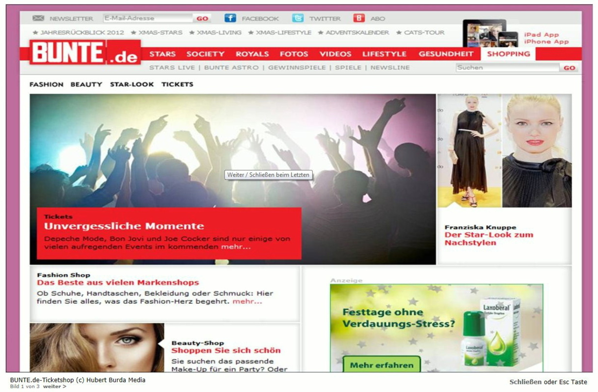 Wollen über dieses Portal Tickets verkaufen: Burda, CTS Eventim und Sony Music