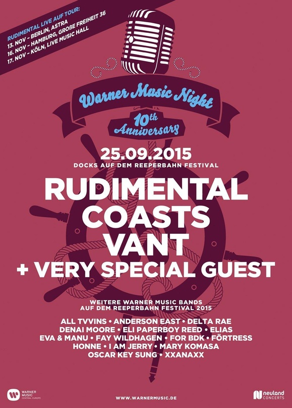 Im zehnten Jahr fester fester Bestandteil eines "weltweit renommierten Events": Die Warner Music Night feiert mit dem Reeperbahn Festival Jubiläum
