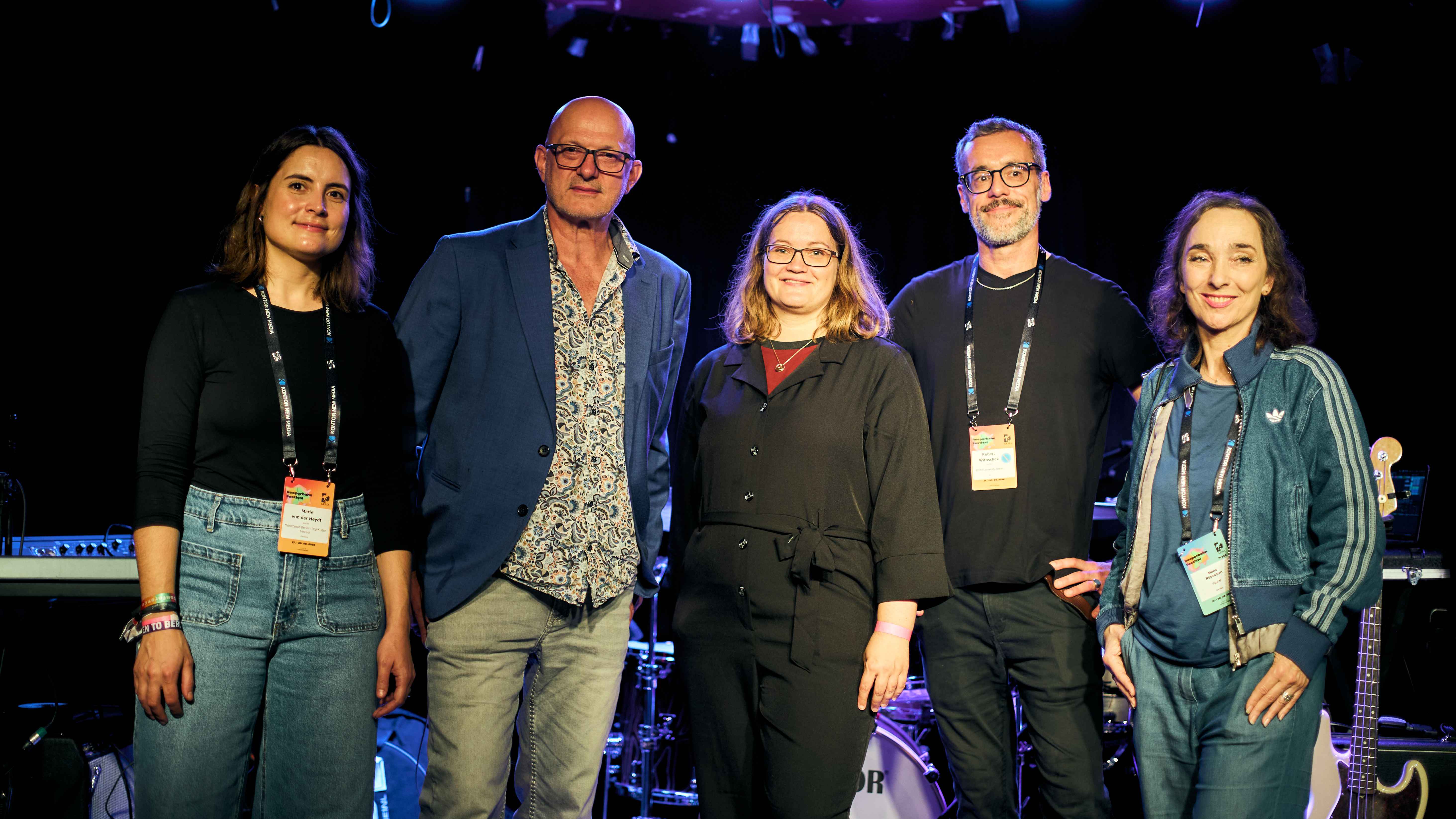 Repräsentierten Berlin in der Hansestadt (von links): Marie von der Heydt (Musicboard Berlin), Olaf "Gemse" Kretschmar (Berlin Music Commisson), Julia Krüger (Berlin Partner), Robert Witos...