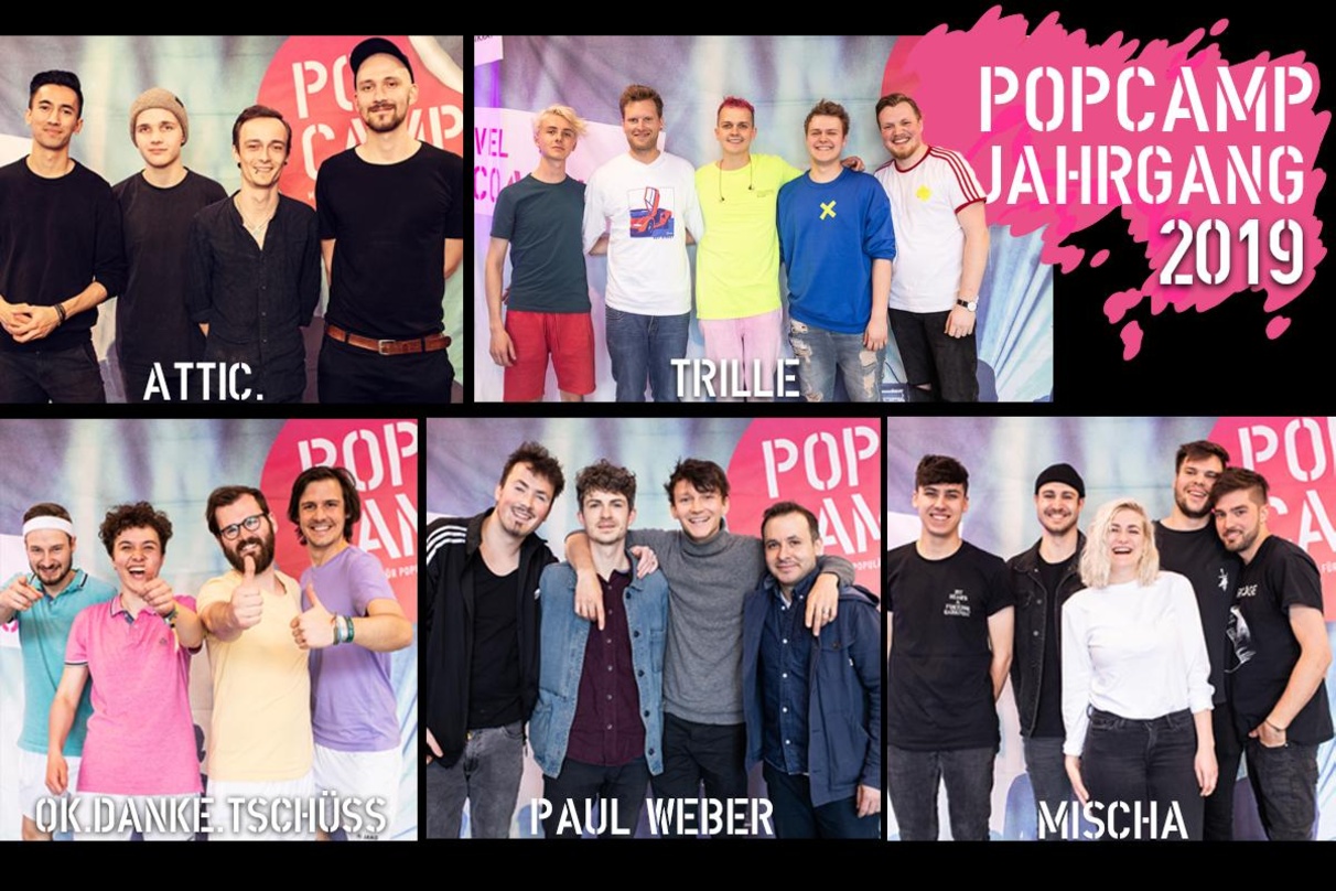 Profitieren vom Förderprogramm des Deutschen Musikrats: die Teilnehmer des PopCamps 2019