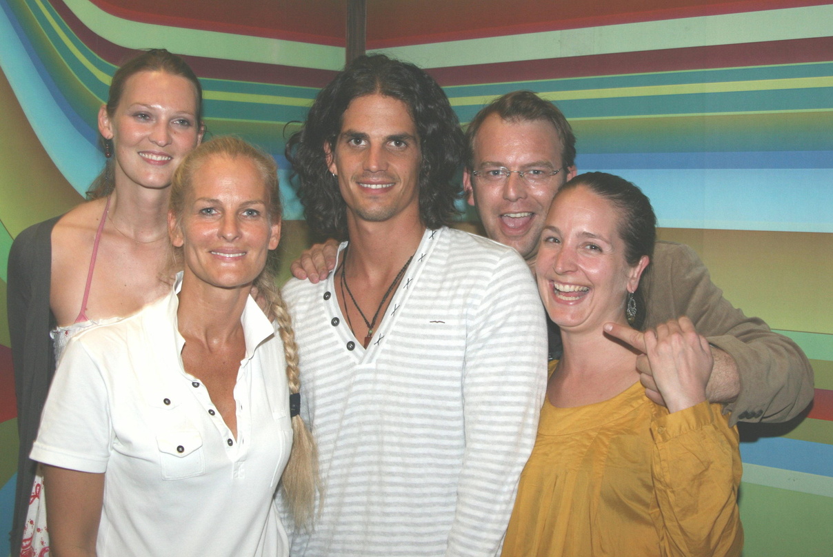 Hatten auch nach dem Showcase noch viel Energie (v.l.n.r.): Melanie Fürste (UDD), Berit Bönisch, Tommy Reeve, Axel Wirtz und Britta Ostermann (beide UDD)