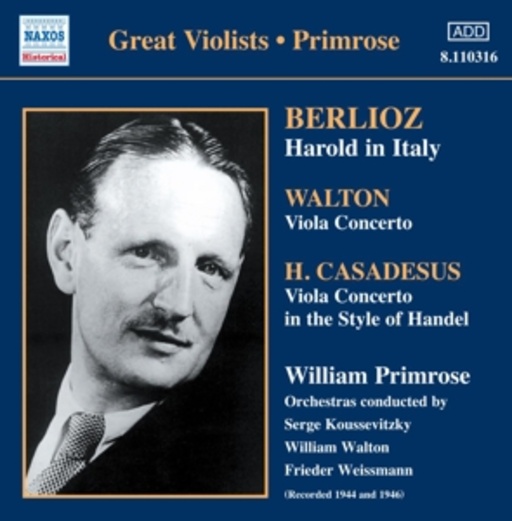 William Primrose – Great Violists - Viola Concerto
