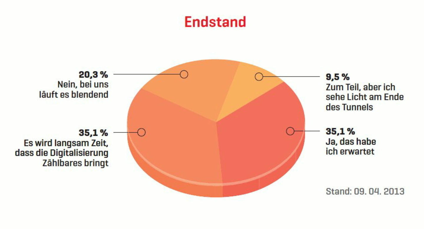 Das Jahr 2012 im "Vote & Quote"-Rückblick: Rund 20 Prozent hatten ein blendendes Jahr, fast zehn Prozent sehen zumindest Licht am Ende des Tunnels