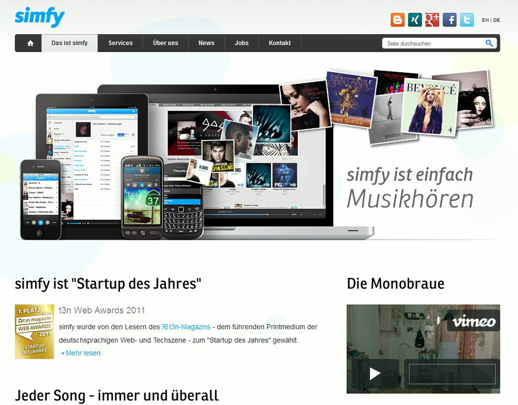 Aus nach knapp einem Jahr: Die Simfy-Macher stellen ihr belgisches Angebot ein