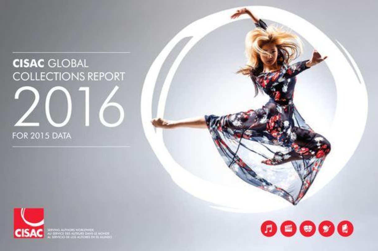 Die Titelseite des "Global Collections Report" der CISAC