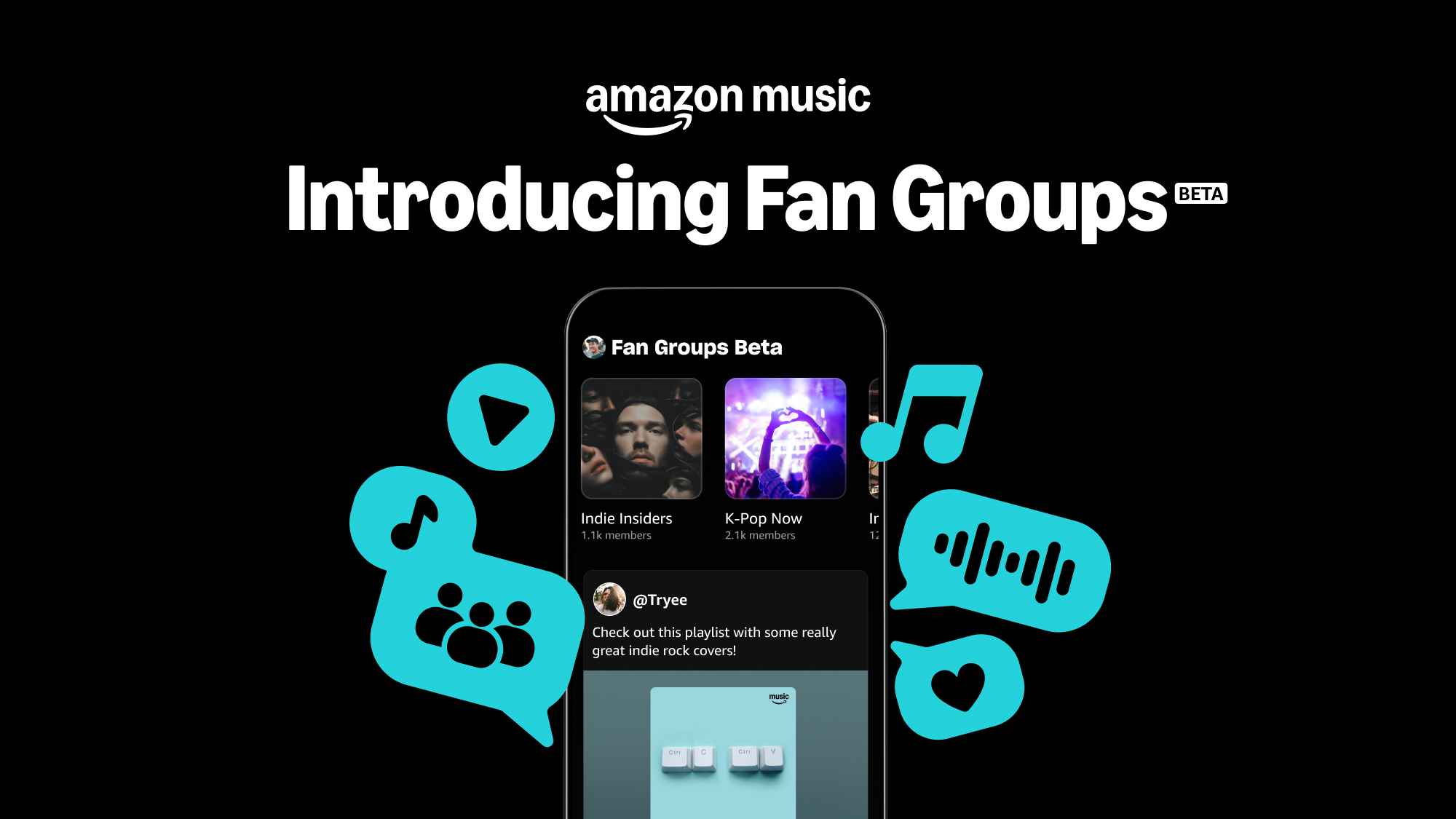 2ca58a9e 3eff 43e8 adca fb3db9f75ab0 Gehen zunächst nur in Kanada an den Start: Fan Groups von Amazon Music.