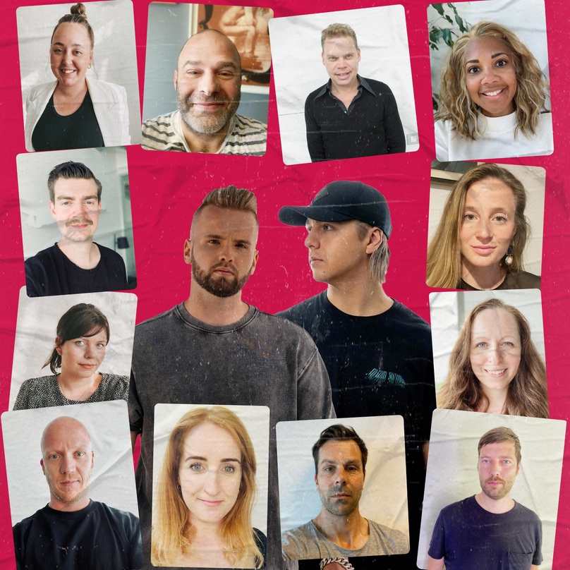 Feierten mit Platin: Topic (Mitte, links) und A7S (daneben) mit Topics Management und ihrem Team von Universal Music und Virgin Records