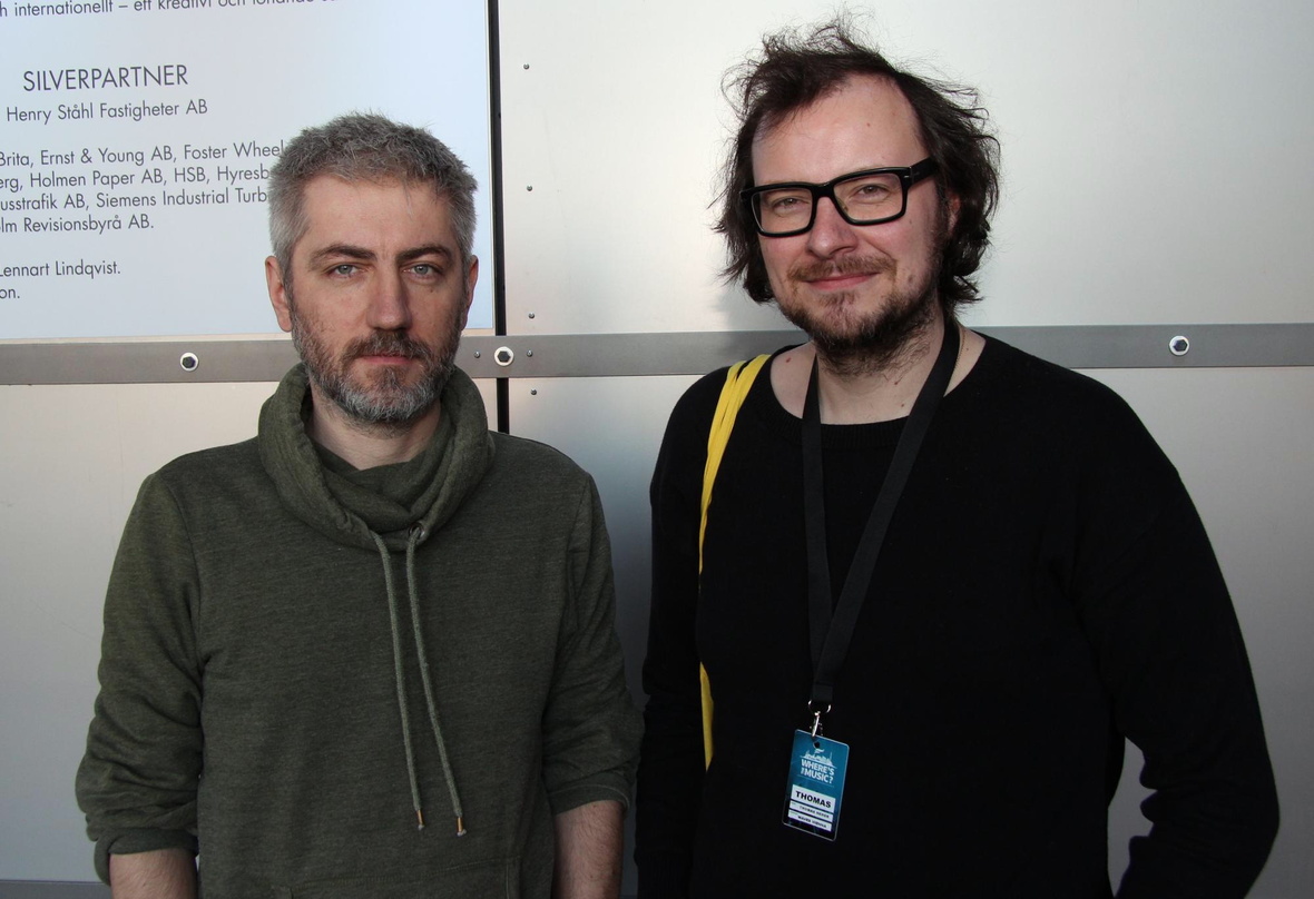 Wollen auch künftig Ost und West zusammenbringen: Tibor Holoda (links, Waves Bratislava) und Thomas Heher (Waves Vienna), hier bei Where's The Music? in Norrköping