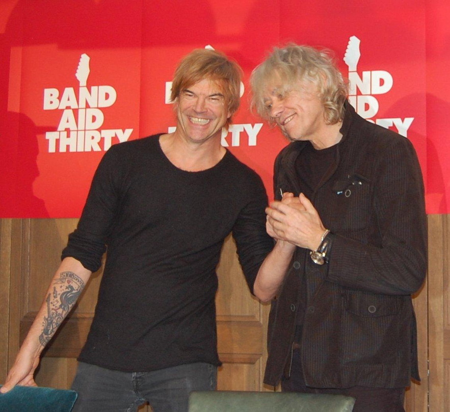 Stellten Band Aid 30 in Berlin vor: Campino (links) und Bob Geldof