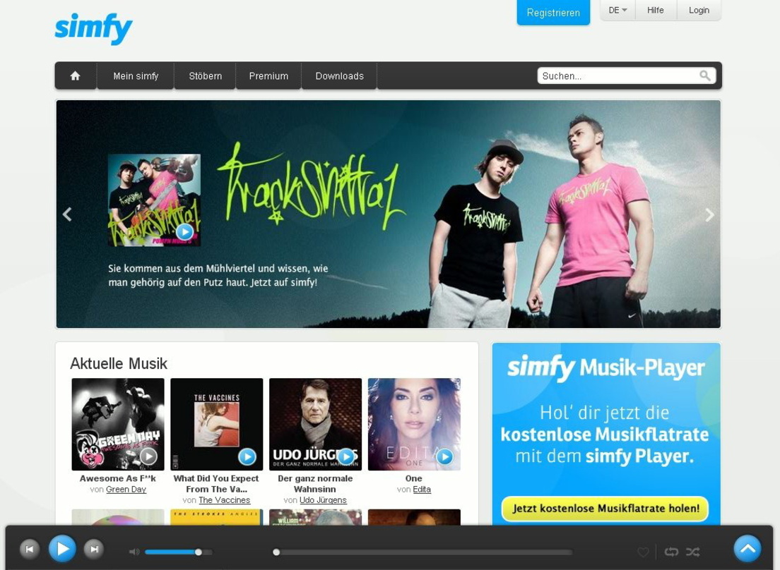 Setzt mit den Trackshittaz einen lokalen Schwerpunkt: Simfy geht in Österreich ans Netz
