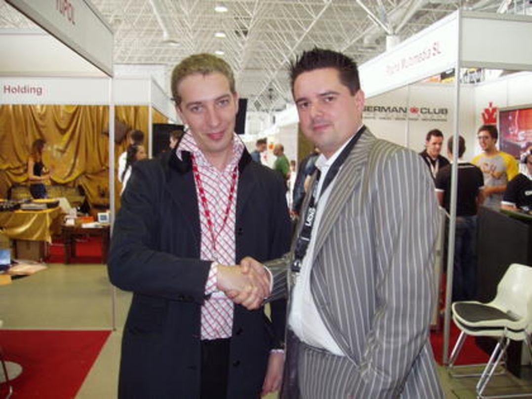 Zufrieden nach der EEMC-Premiere: Tobias Dannappel (r.) und sein Ostpendant Alexey Tsvetkov