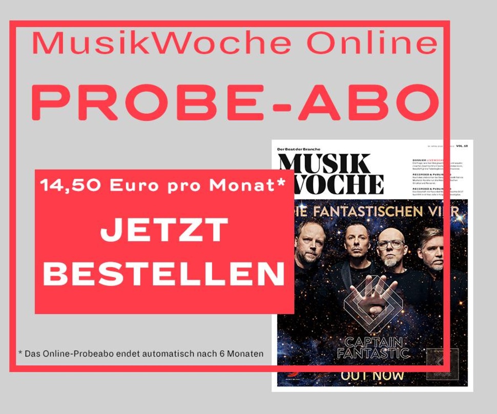 Erhalten Sie MusikWoche sechs Monate lang zum einmaligen Sonderpreis