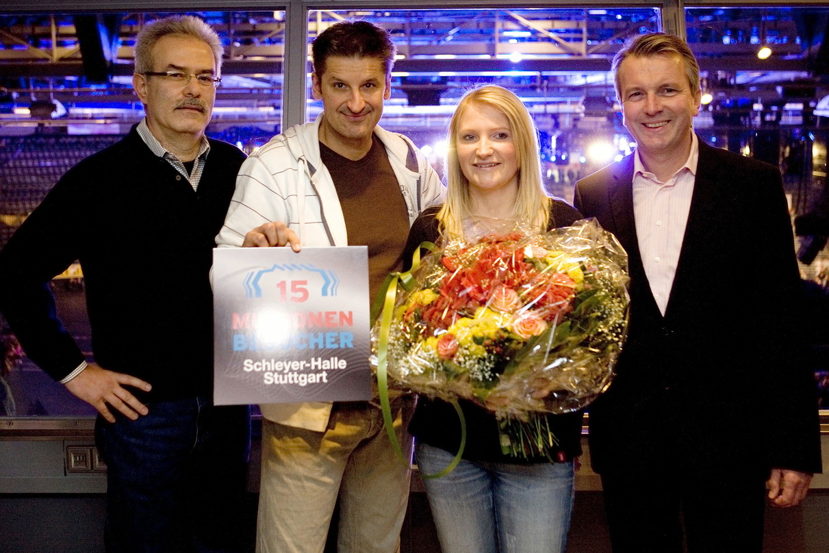 Bei der Feier (v.l.n.r.) Hans-Peter Haag, Hartmut Engler, Susan Ostwald und Andreas Kroll