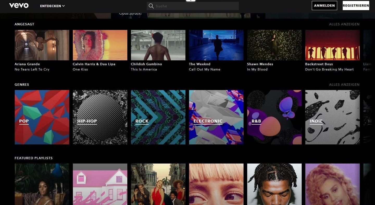 Wird es in dieser Form bald nicht mehr geben: das eigene Onlineangebot von Vevo