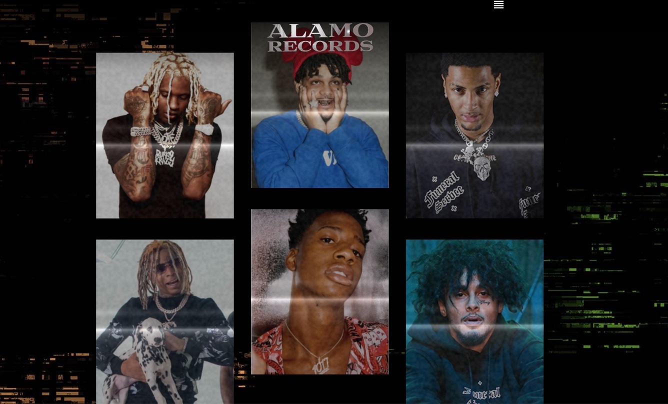 Stehen aktuell bei Alamo unter Vertrag (von links oben): Lil Durk, Smokepurpp, Comethazine, Lil Gotit, Yung Mal und Wifisfuneral