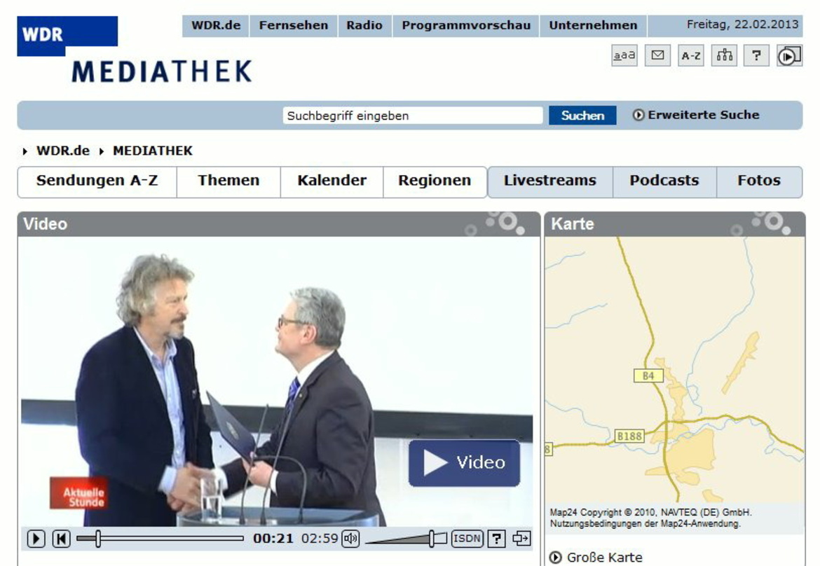 Bei der Zeremonie: Wolfgang Niedecken (links) und Joachim Gauck