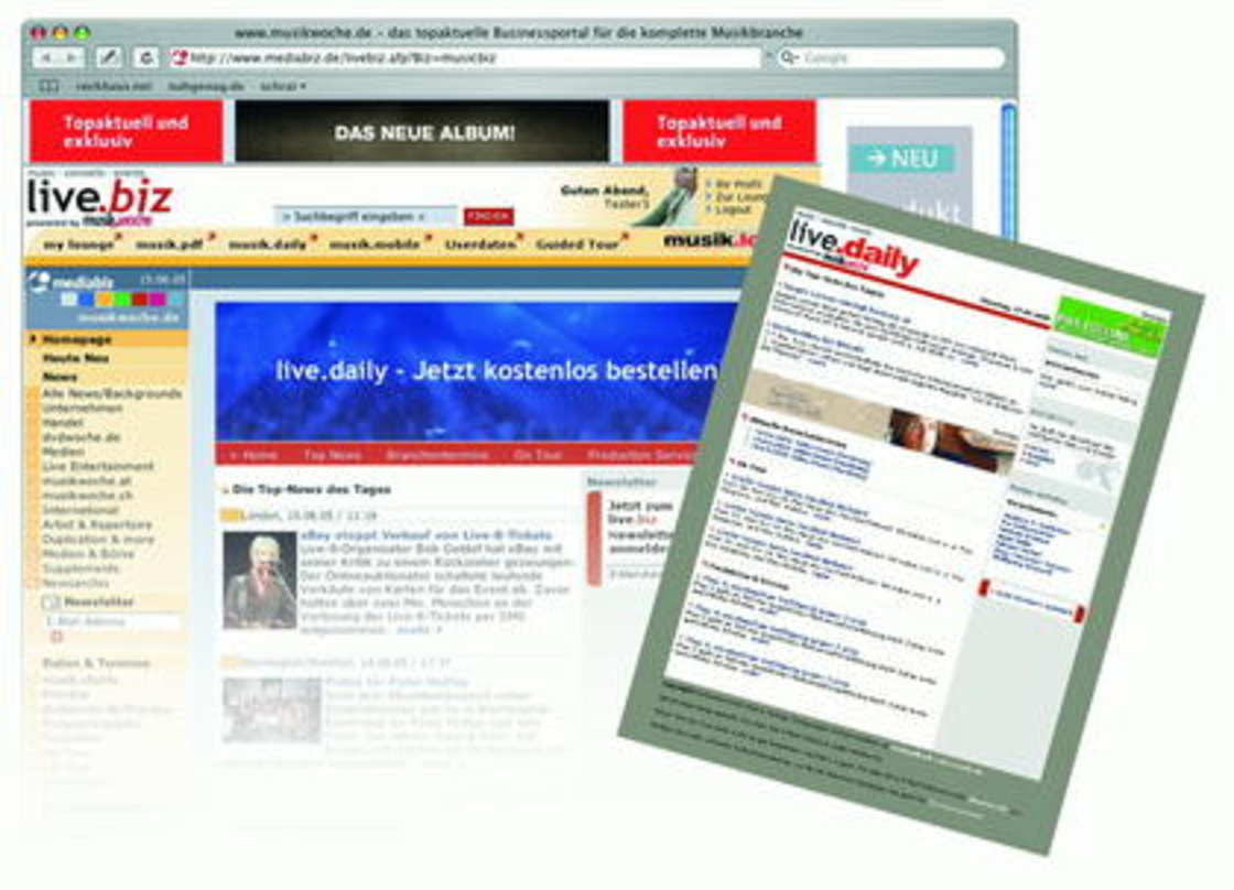 Portal und Newsletter: live.biz und live.daily