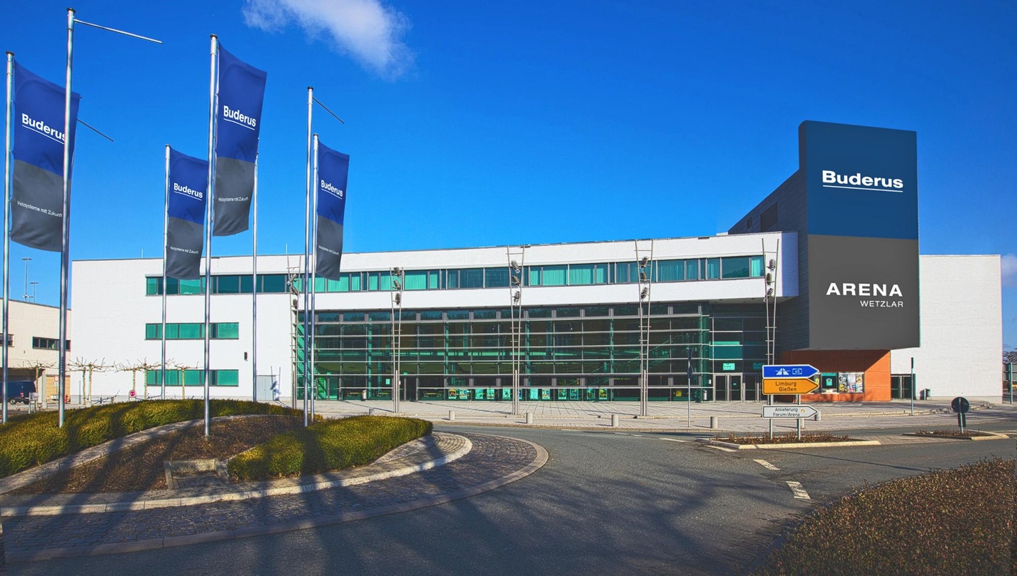 Hat neuen Namenssponsor: die zuvor als Rittal Arena bekannte Buderus Arena Wetzlar