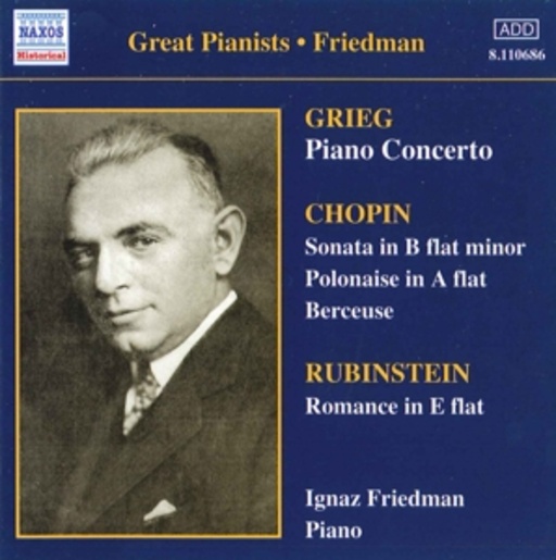 Ignaz Friedman – Grieg: Piano Concerto/Chopin: Sonata In B Flat Minor/Polonaise In A Flat/...