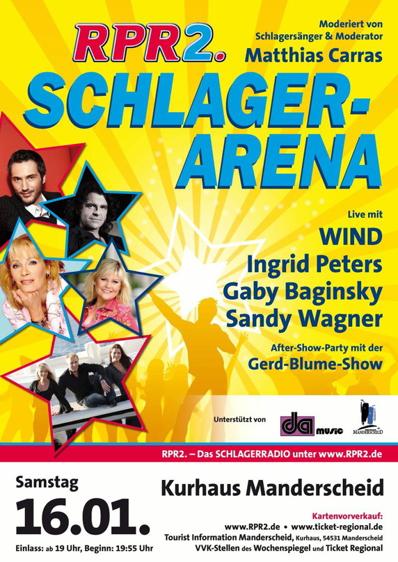 Legt 2010 los: die RPR2.Schlagerarena