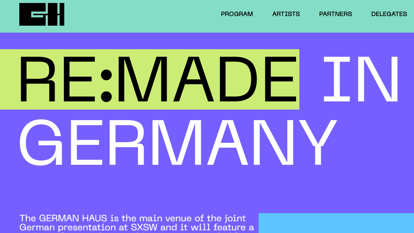 342f8bc9 4b56 4b29 ac2b c3e23d2fd65d Findet 2025 wieder bei SXSW statt: das German Haus.