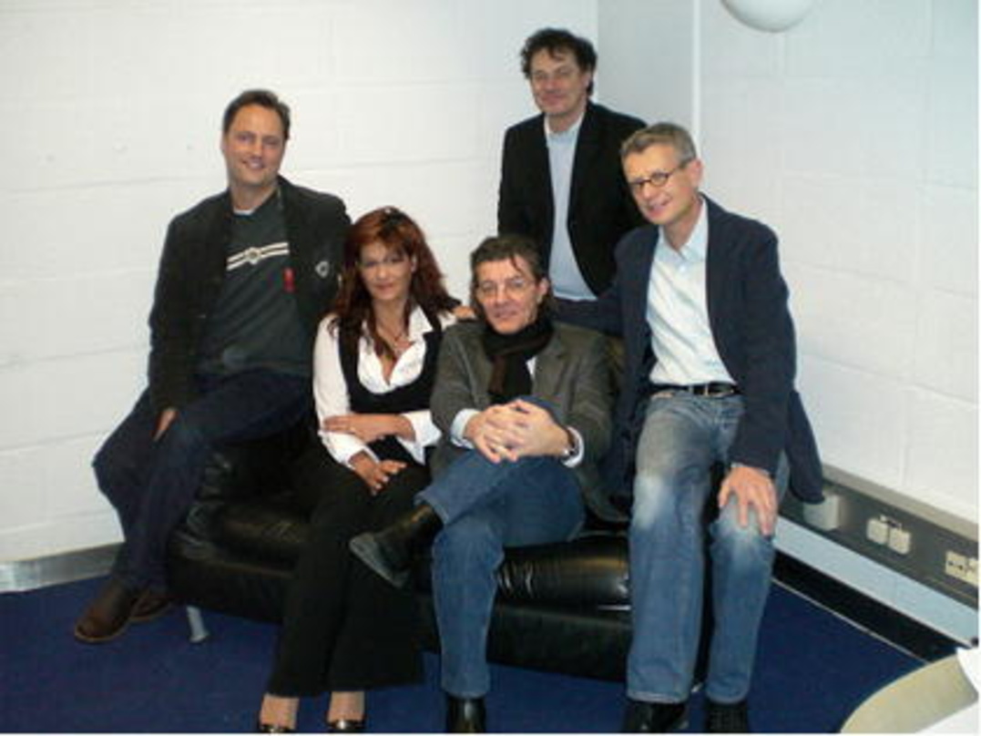 Arbeiten zusammen (v.l.n.r.): Edgar Berger (CEO Sony BMG), Andrea Berg, Eugen Römer, Ralph Lobenstein (Director Pop Adult Domestic, Sony BMG) und Jörg Hellwig (Senior Vice President Ariola...