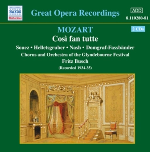 Fritz Busch/Orchestra Of The Glyndebourne Festival/... – Così Fan Tutte (1934-35)