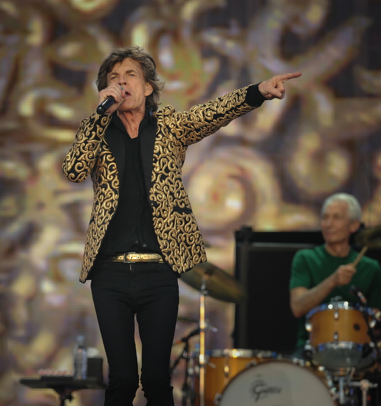 Trauert um seine Freundin: Mick Jagger, hier auf der Bühne mit Stones-Drummer Charlie Watts