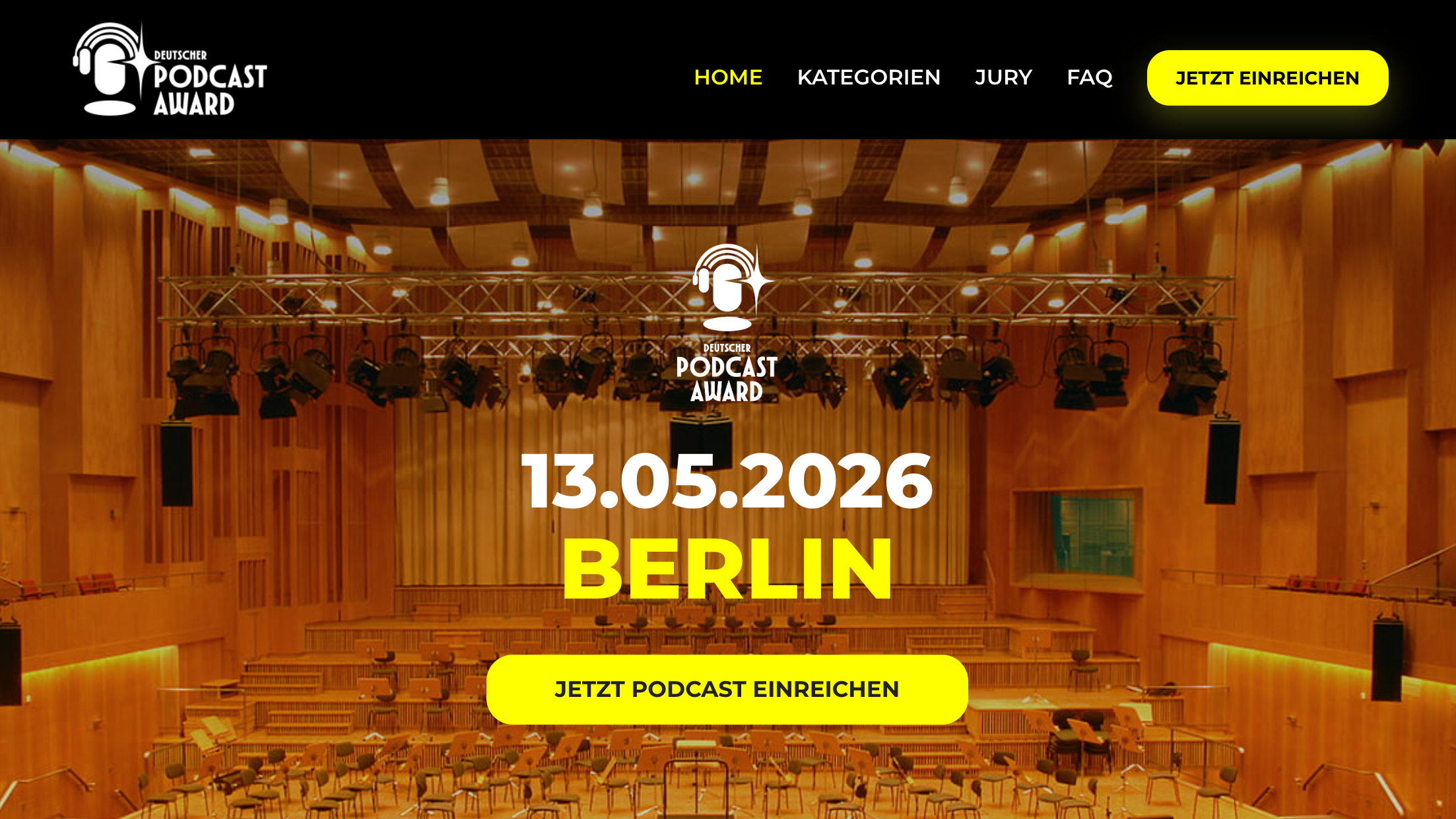 Steigt am 13. Mai im Großen Sendesaal des rbb in Berlin : der Deutsche Podcast Award